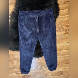 Old Navy Super Soft & Cozy Navy Blue Plush Joggers Size M